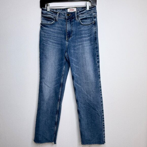 Wrangler Women High-Rise Rodeo Straight Leg Crop Jean Medium Wash Size 26 Blue 2 - Picture 5 of 11